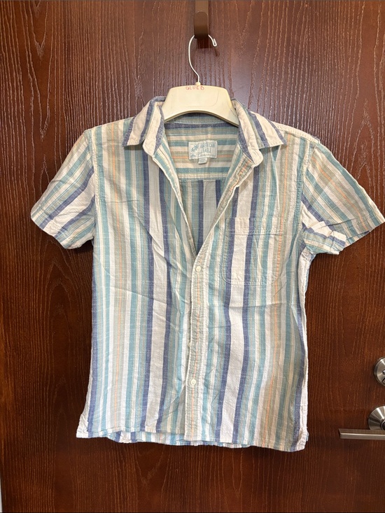 American Eagle Outfitters Other - American Eagle Light Blue Striped Short-Sleeve Button-Up Shirt S